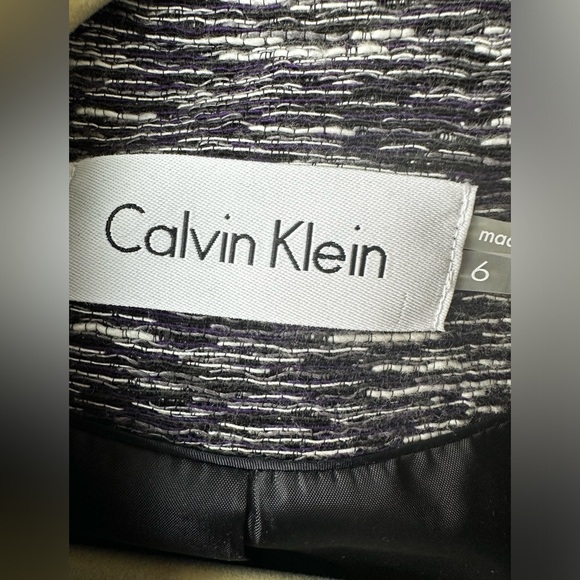 Calvin Klein Multicolor Thread Design Blazer Jacket with Skirt Womens Size 6. - Picture 5 of 7